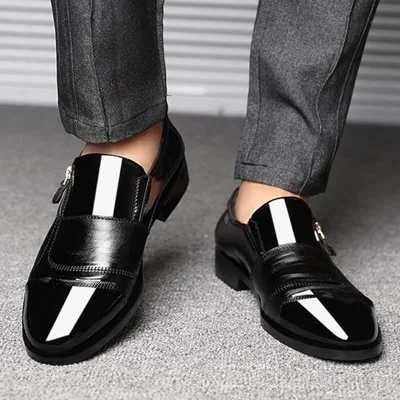 Nouveau Grande taille hommes chaussure d'affaires chaussures en cuir formelles hommes